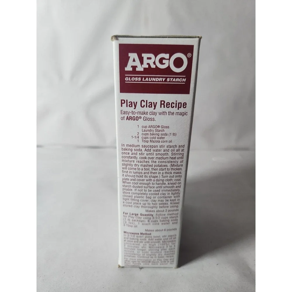 (1) New ARGO Gloss Laundry Starch Red 16oz Box - Discontinued NOS